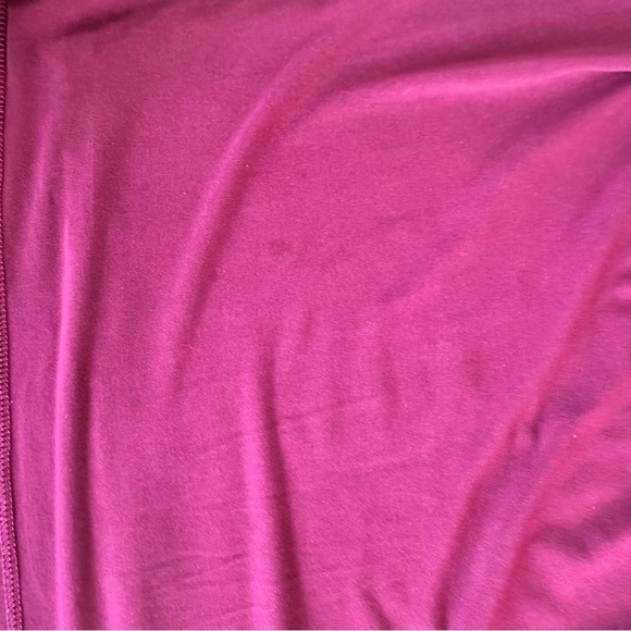 Calvin Klein Plus Size Burgundy/ Purple Faux Wrap Sequin Shoulder Dress - Picture 5 of 14